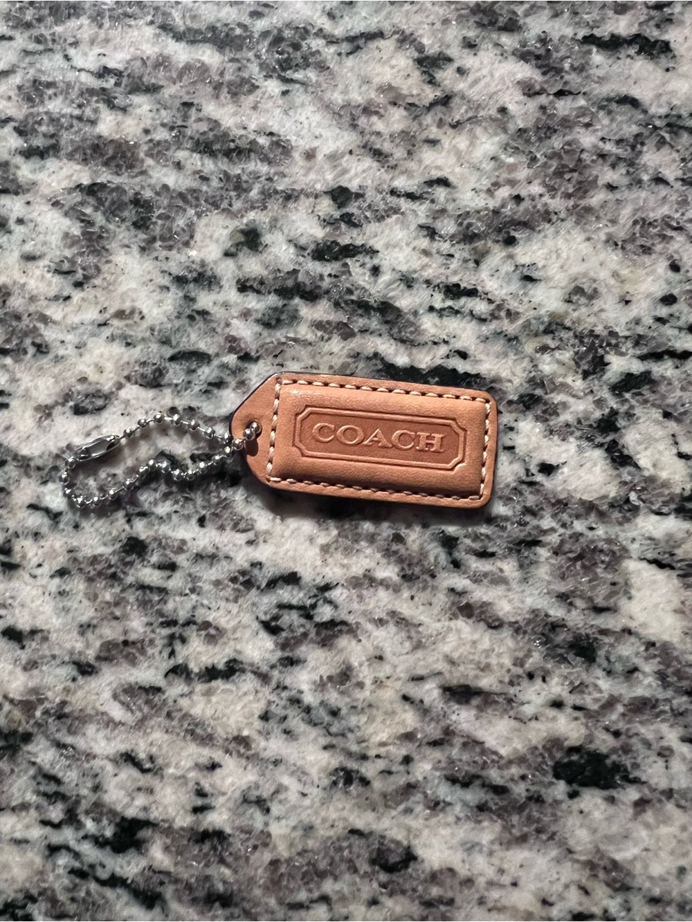 Coach Tan Leather HangTag